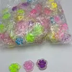 Zabawka Squishy Mini Łapki 100 szt - Brokatowe Mix Kolorów