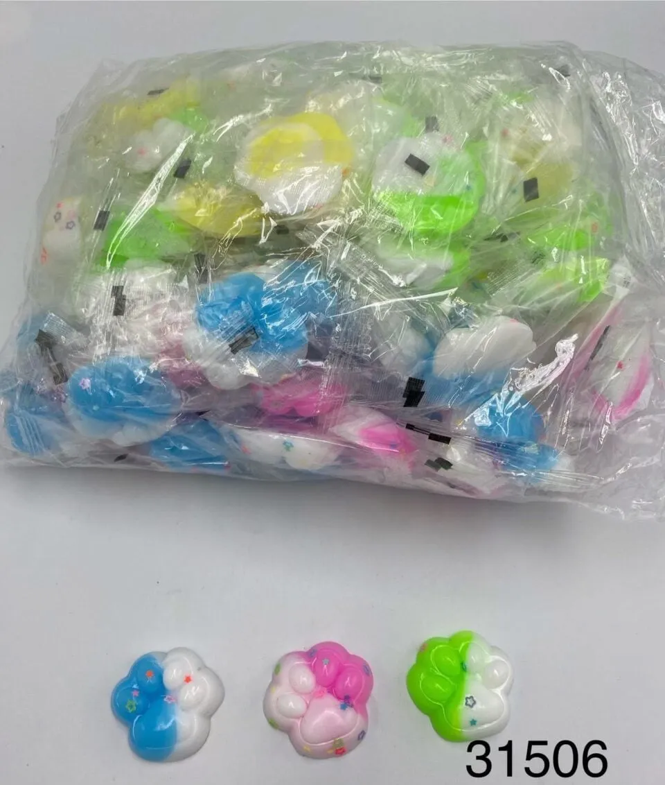 Zabawka Squishy Mini Łapki Gniotki Kolorowe 100 szt.