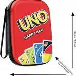 Etui na Karty UNO Czerwone 15,5x11x3,5cm Bez Kart
