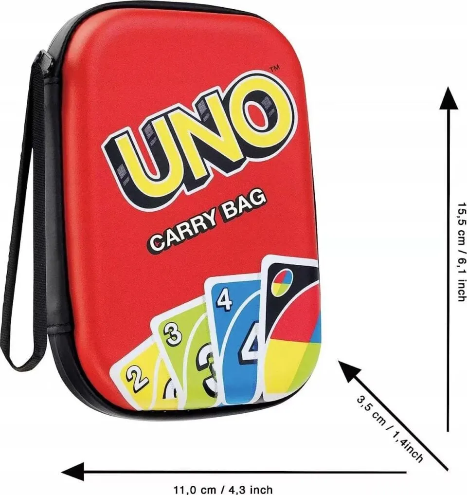 Etui na Karty UNO Czerwone 15,5x11x3,5cm Bez Kart