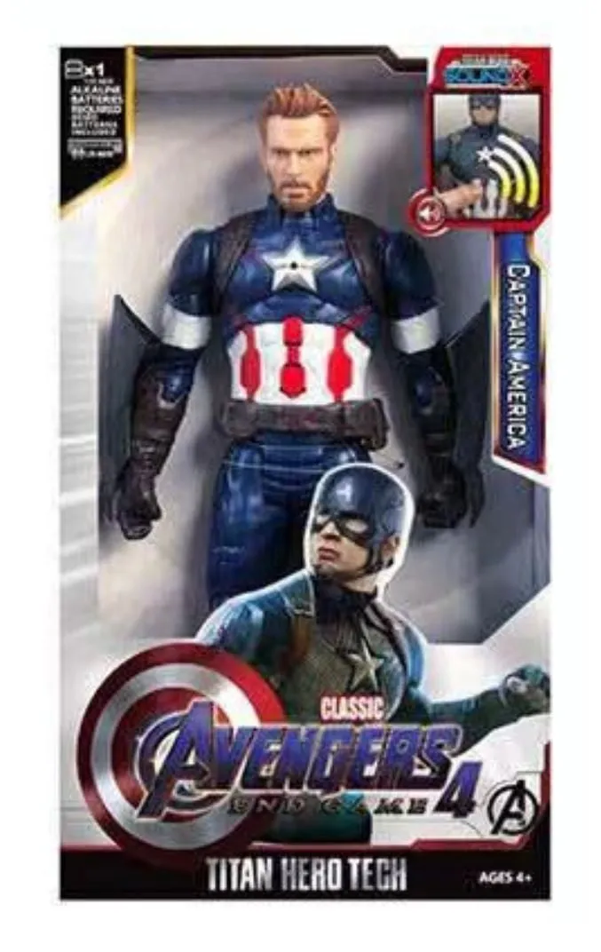 Figurki Avengers Kapitan Ameryka Titan Hero Tech Sound FX 6 szt