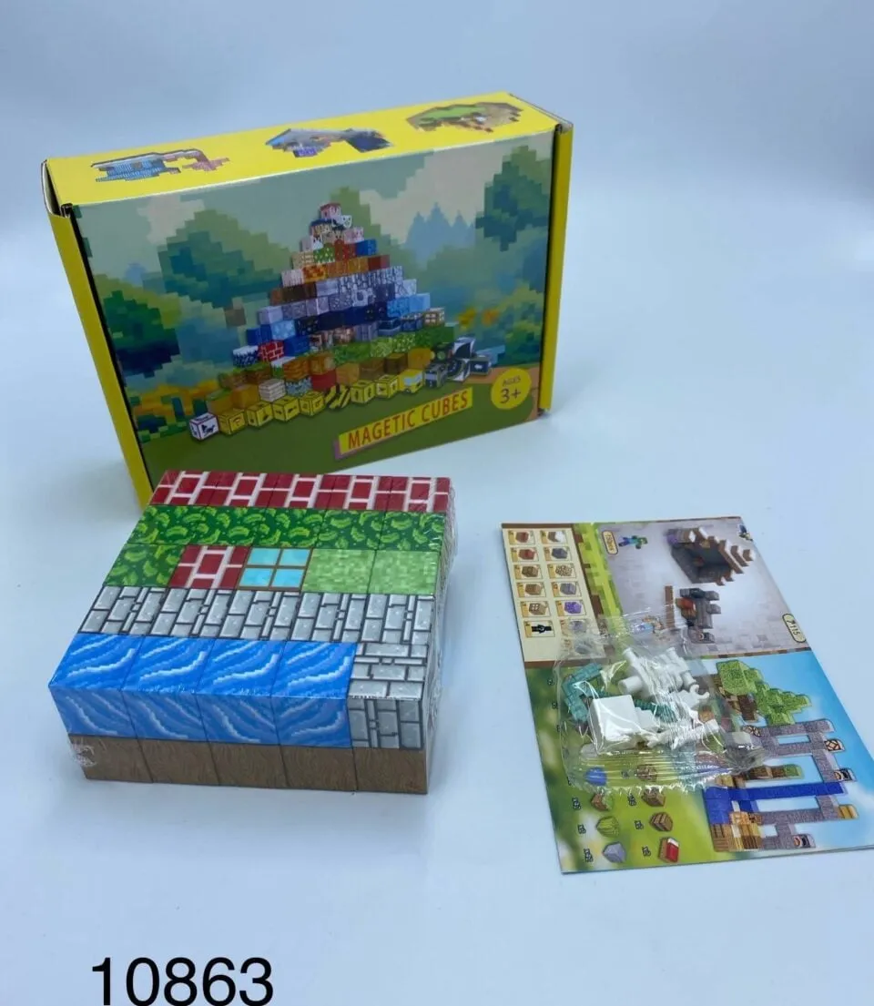 Klocki Magnetyczne Magnetic Cubes Pixel Świat 6 szt.