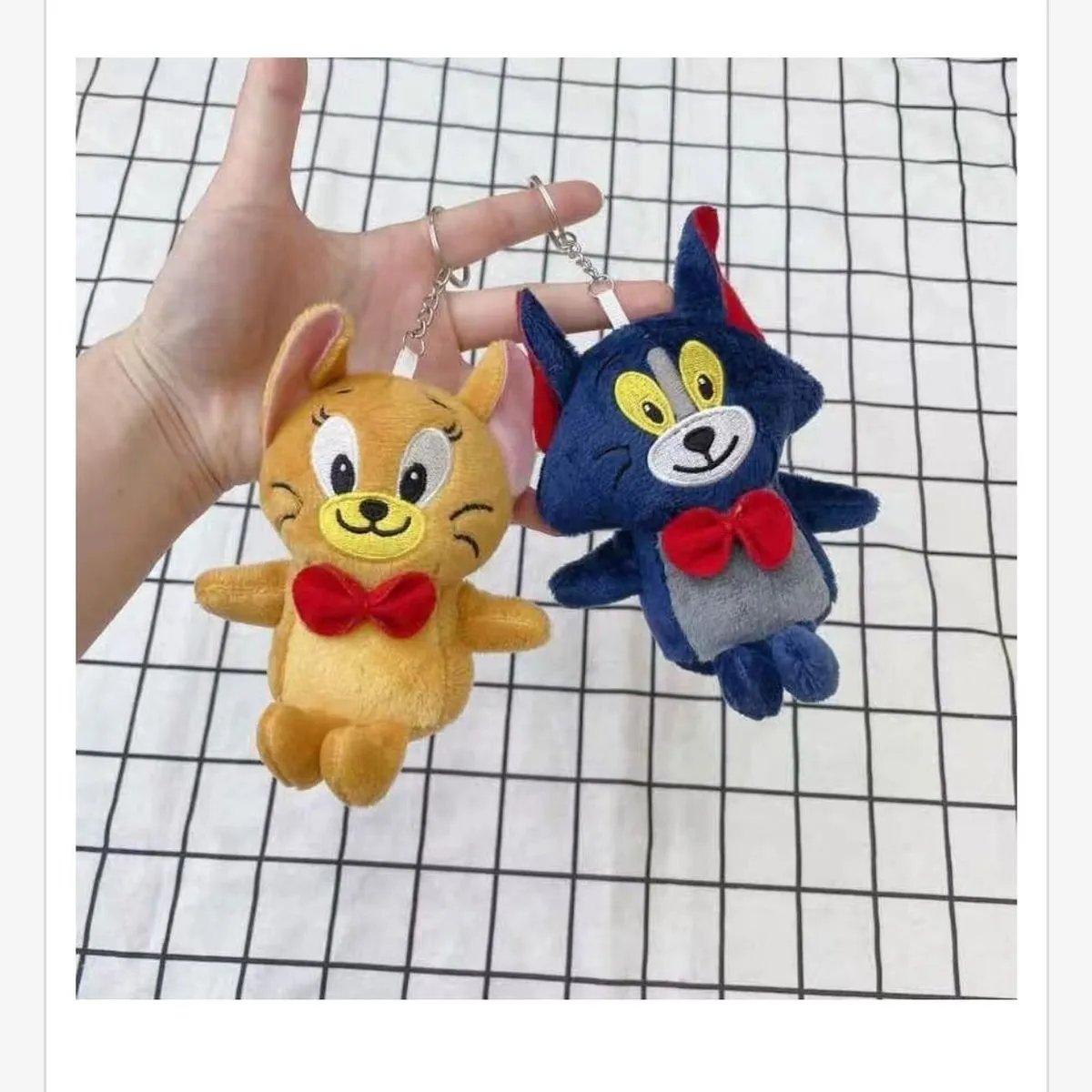 Maskotka Brelok Tom & Jerry Pluszowy z Kokardą 12szt