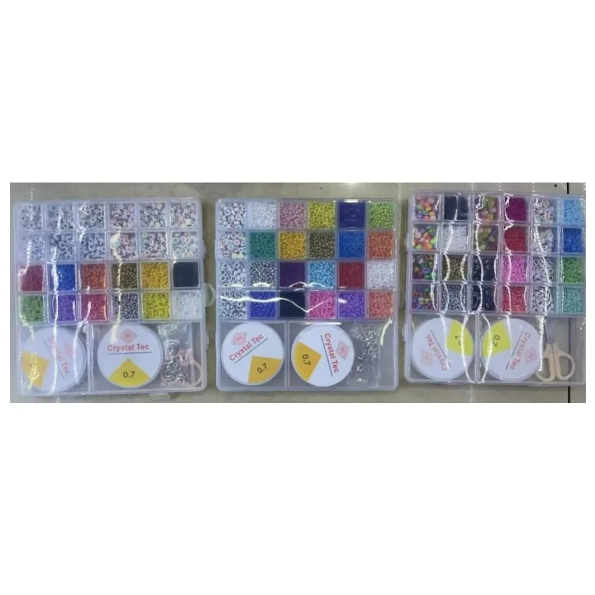 Zestaw koralików DIY do biżuterii organizer z akcesoriami