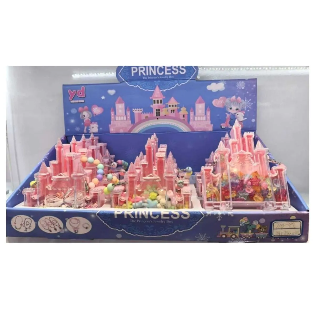 Zestaw Koraliki DIY Princess w kształcie zamku - 12 szt.