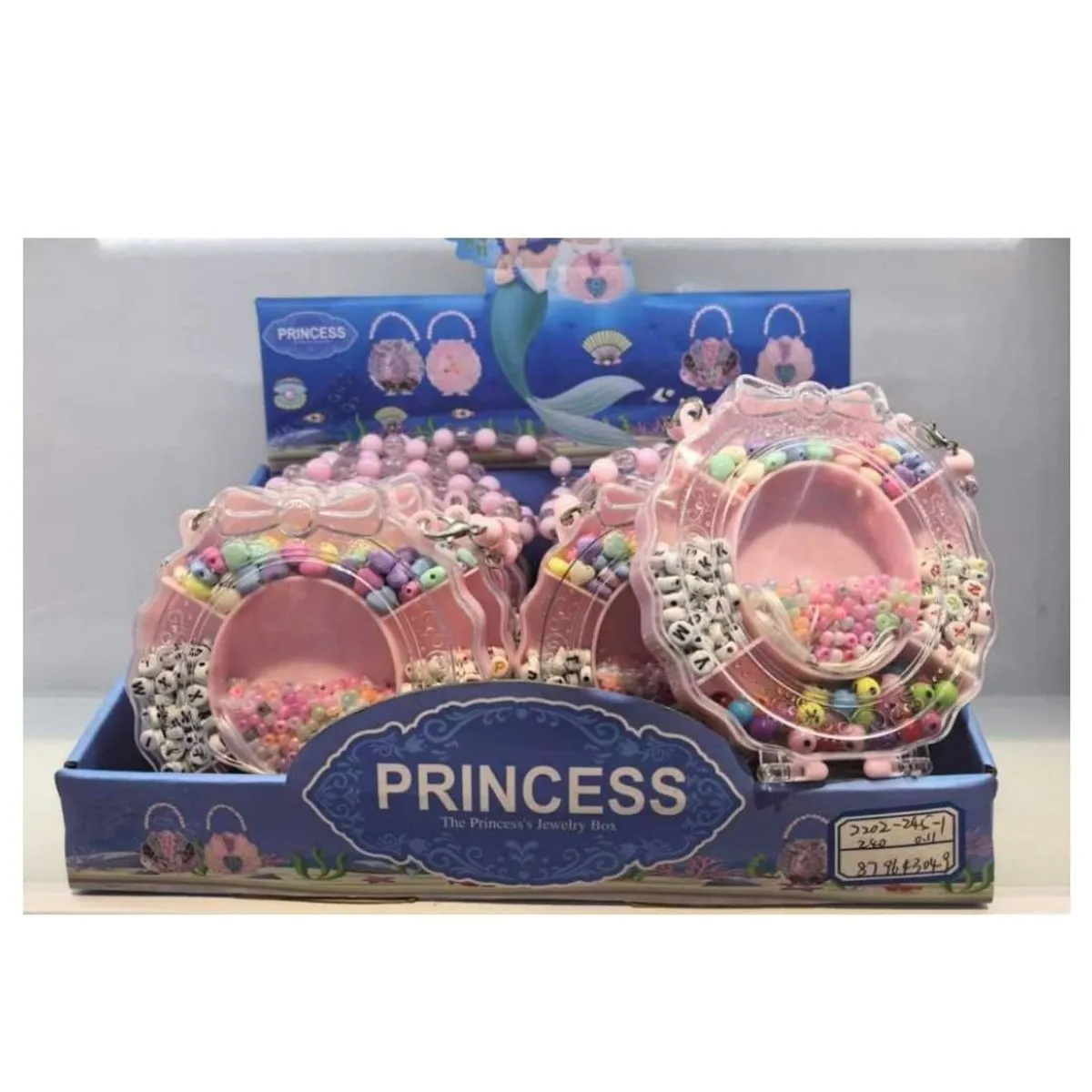 Zestaw koralików DIY Princess Bracelets - koraliki z literkami, 12 szt.