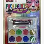 Zestaw farbek do twarzy Face Paints Hua Bu, 8 kolorów + żel krew