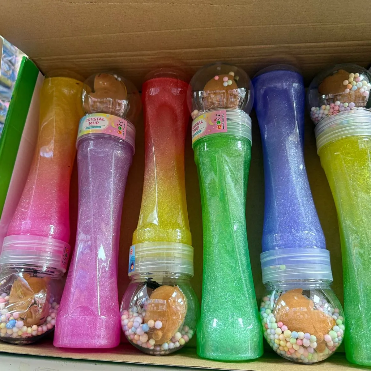 Zabawki Slime Kapibara Crystal Mud z figurką i brokatem 12 szt.