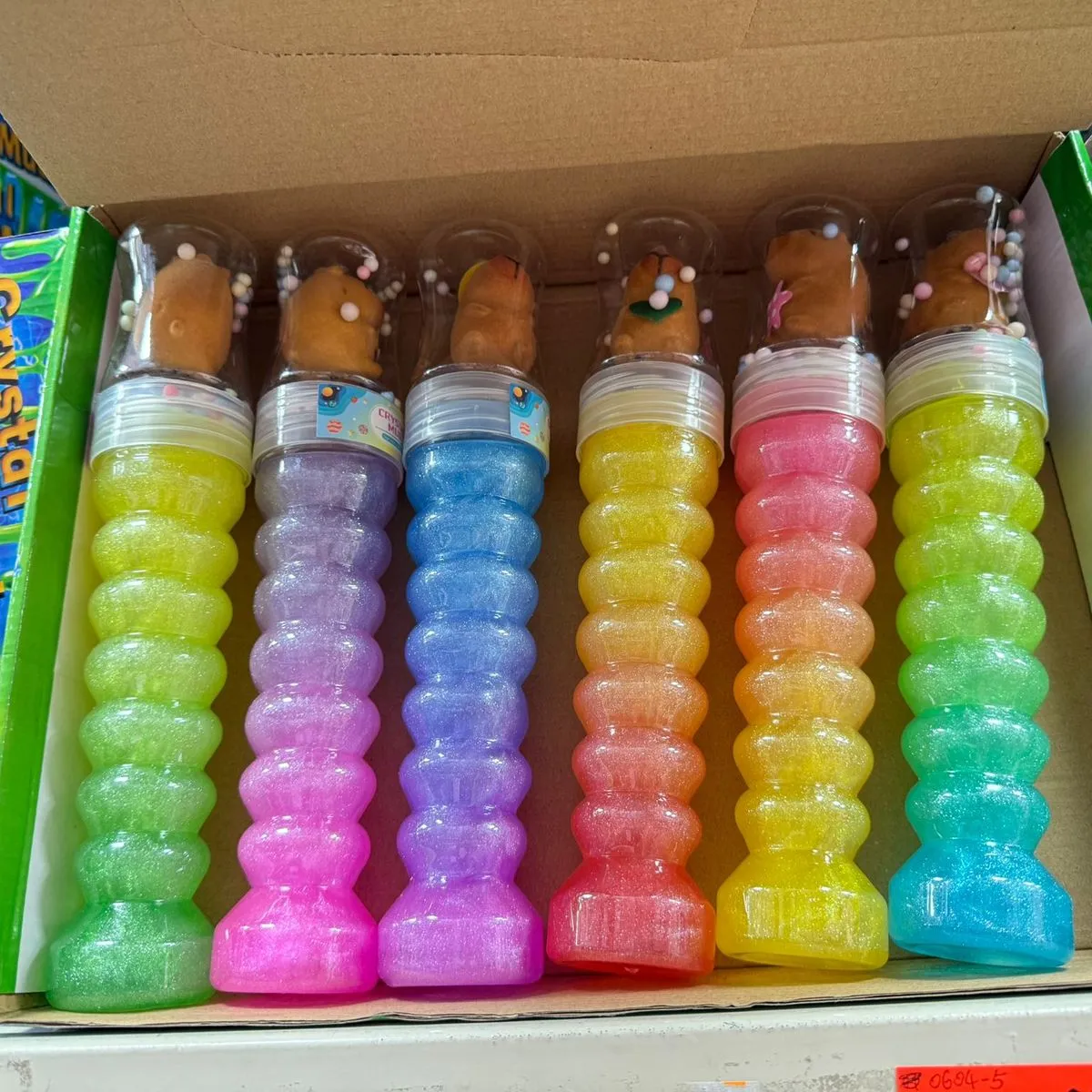 Zabawki Slime Kapibara Crystal Mud brokatowy w tubie, 12 szt.