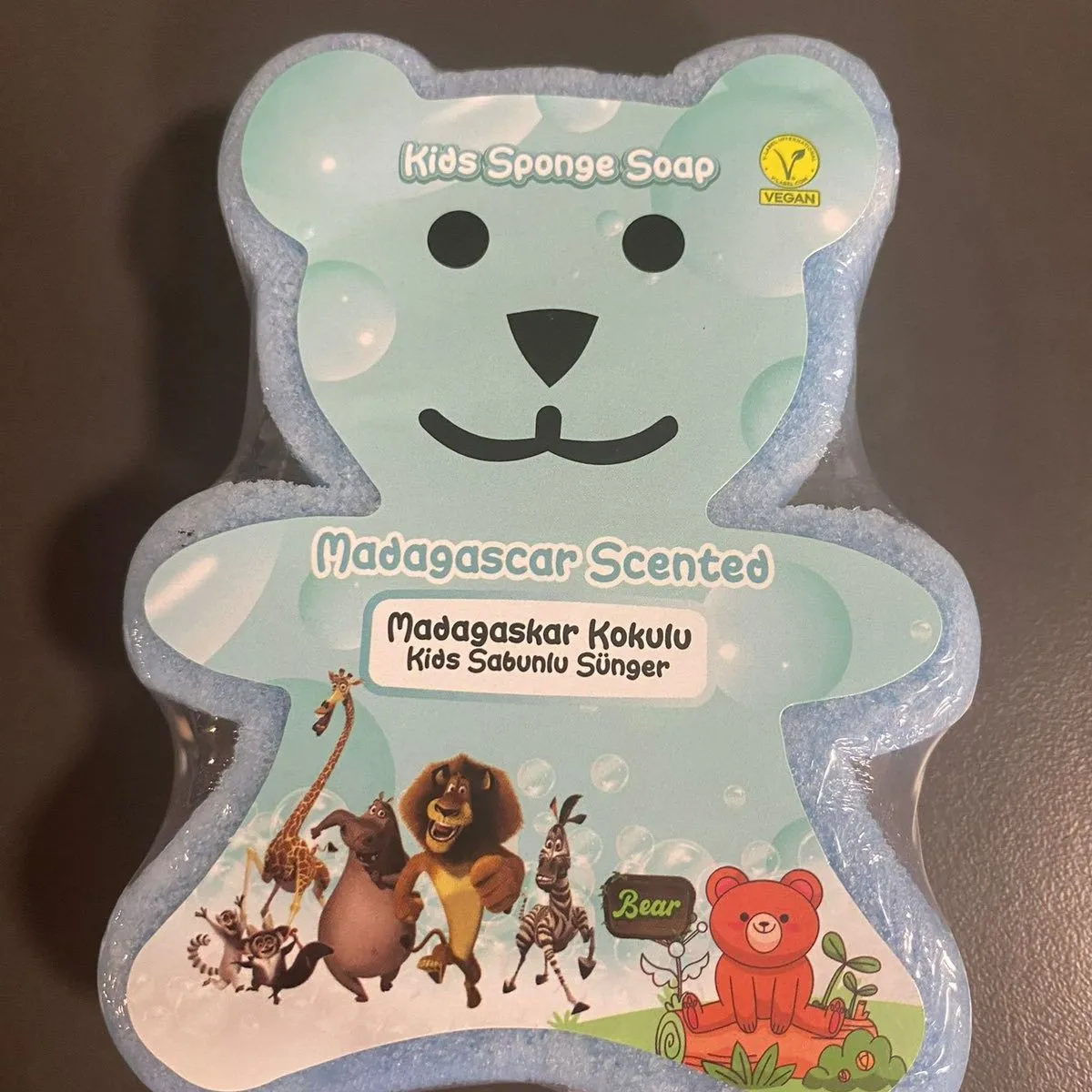 Mydło Gabka dla Dzieci Kids Sponge Soap Madagascar Scented