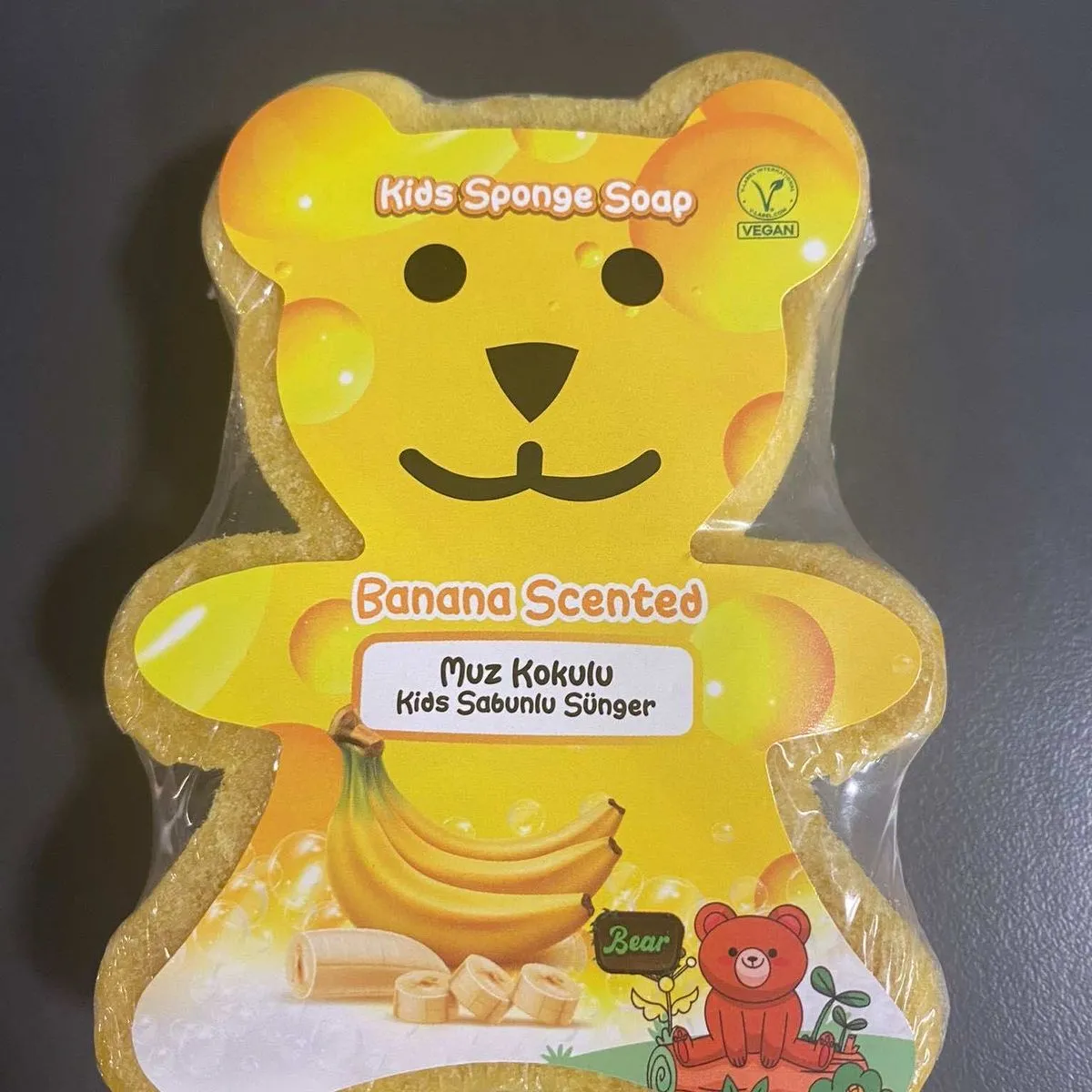 Mydło gąbka dla dzieci Misiu z bananem