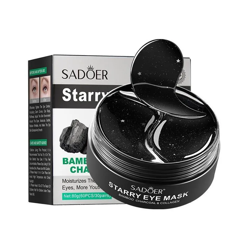 Płatki pod oczy SADOER Starry Eye Mask z bambusowym węglem