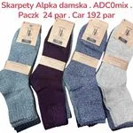 Skarpetki damskie z alpaki, paczka 24 par