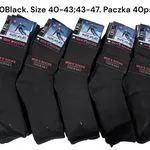Skarpetki męskie termo FBOB Black rozmiar 40-43/44-47, paczka 40 szt