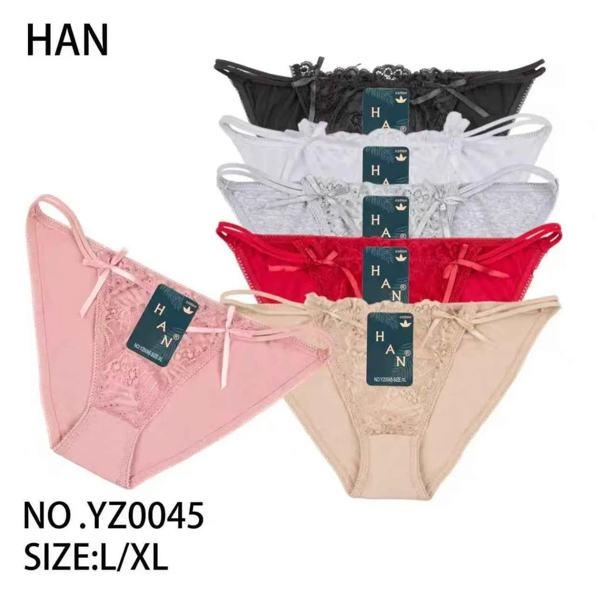 Majtki damskie koronkowe HANAN rozmiar L/XL, 6 kolorów