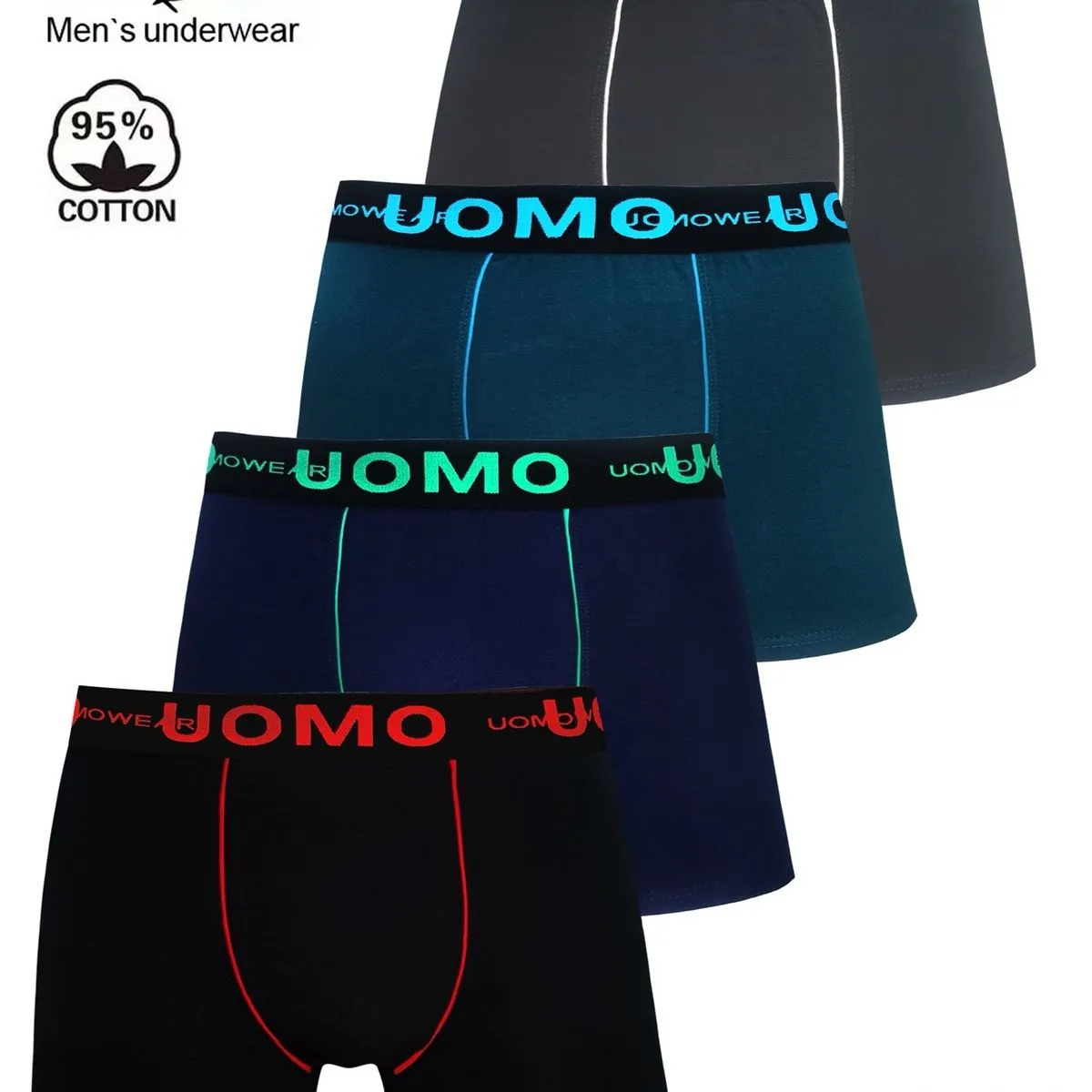 Bokserki męskie UOMO 4 szt. L XL 2XL 3XL AF2221