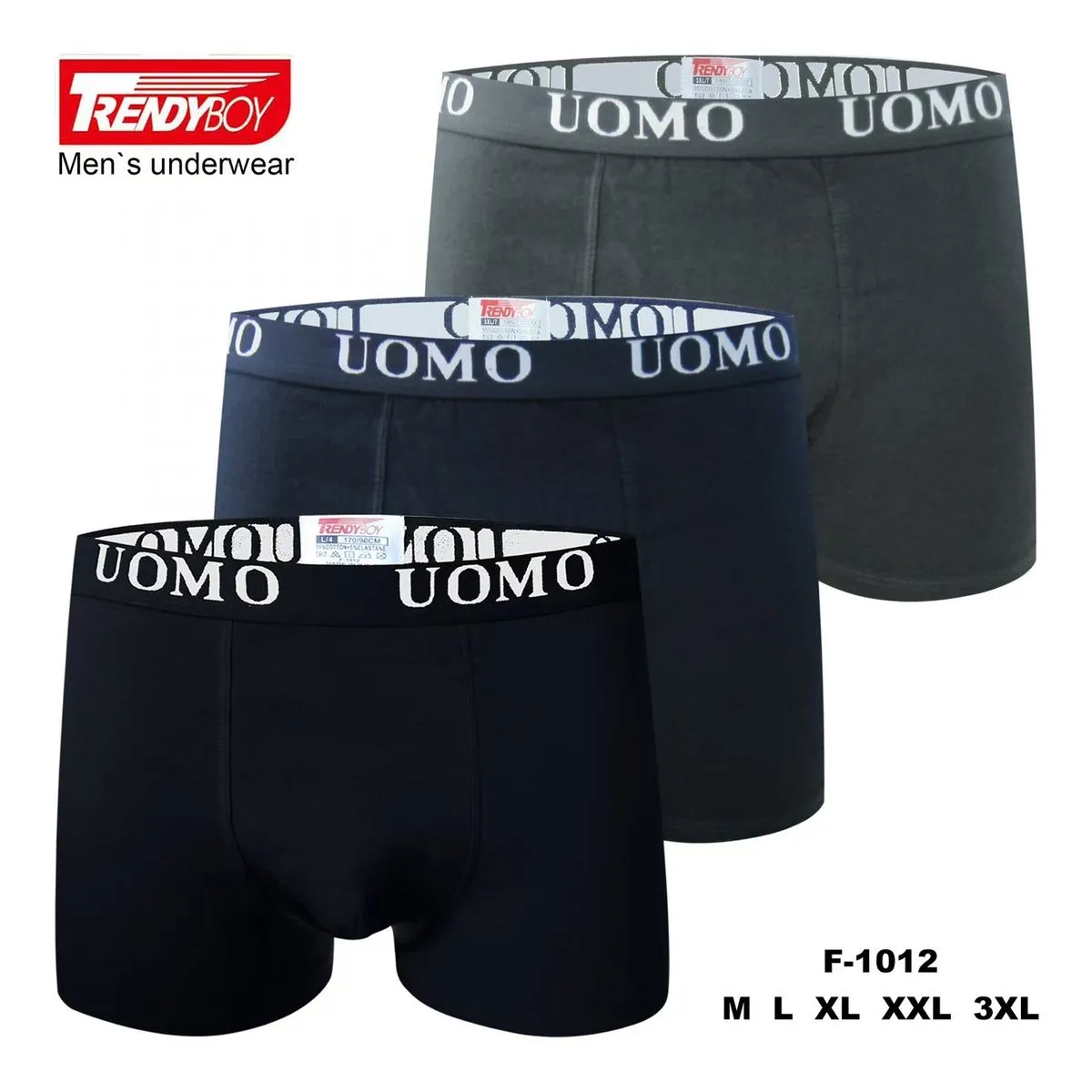 Bokserki męskie Trendyboy 3 szt. M L XL XXL F-1012
