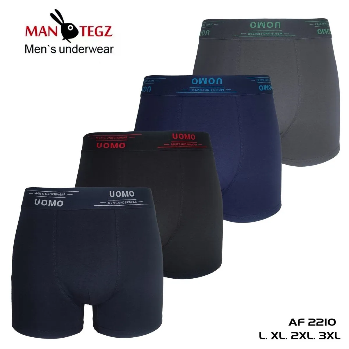 Bokserki męskie UOMO AF 2210 L XL 2XL 3XL zestaw 4 szt