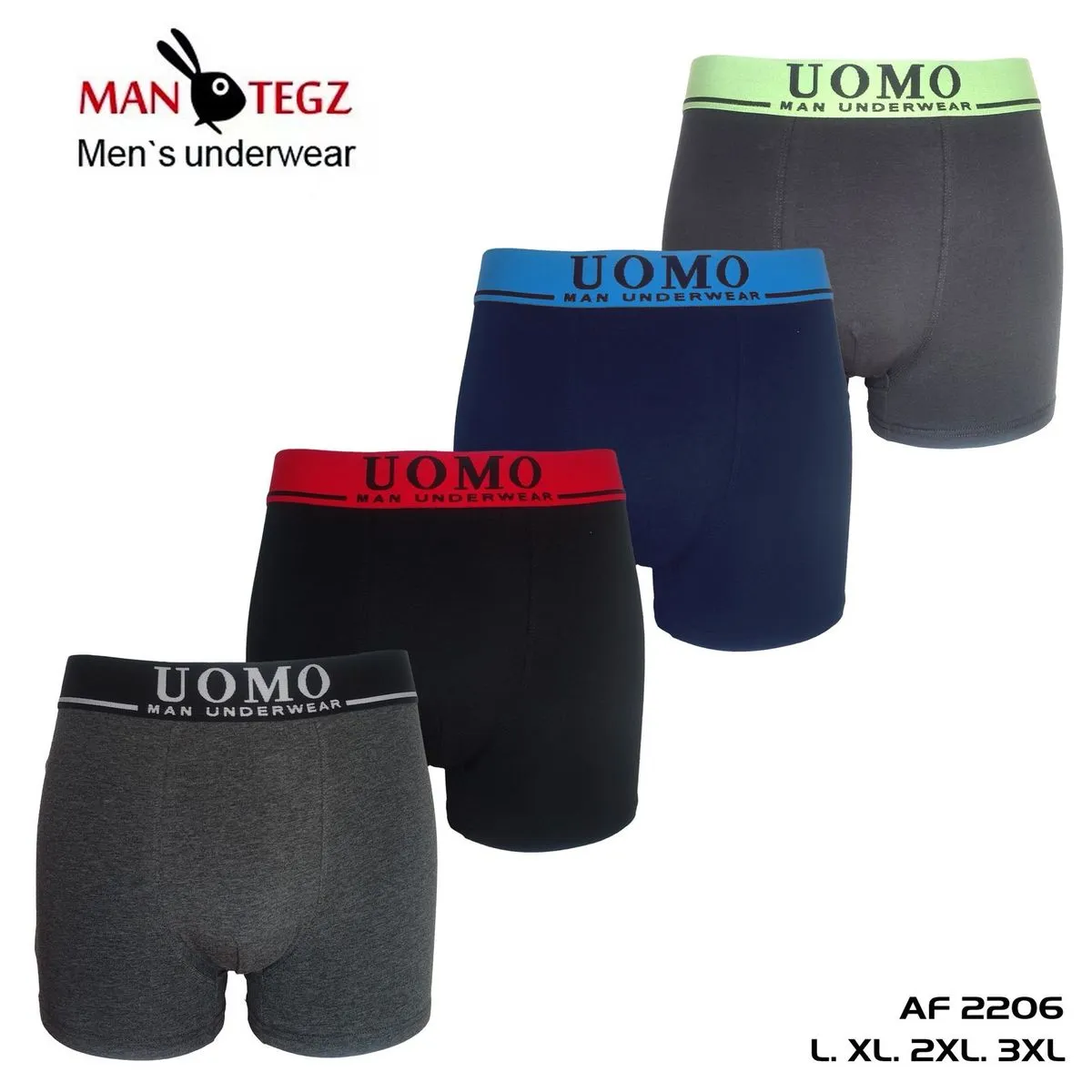 Bokserki męskie UOMOMO 4 szt. L XL XXL XXXL AF2206
