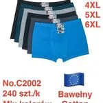 Bokserki męskie bawełniane 2XL-6XL mix kolorów No.C2002
