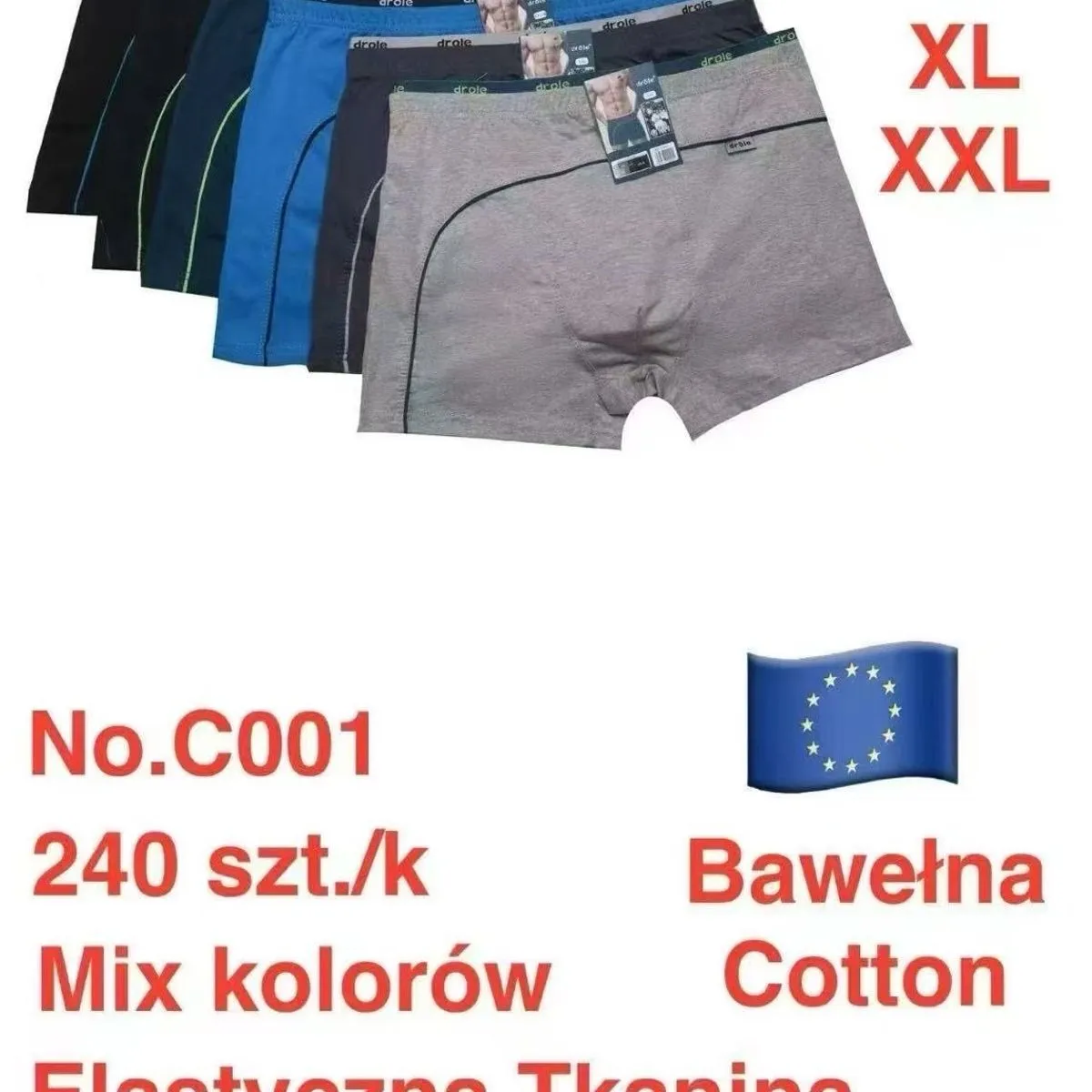 Bokserki męskie mix kolorów M-L-XL-XXL elastyczne
