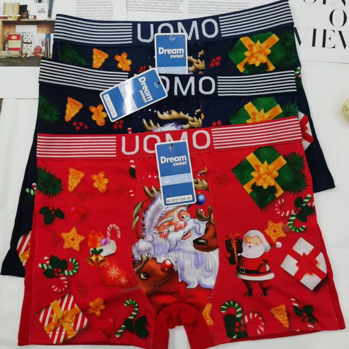 Bokserki męskie UGO Dream świąteczne L-XL-XXL-XXXL