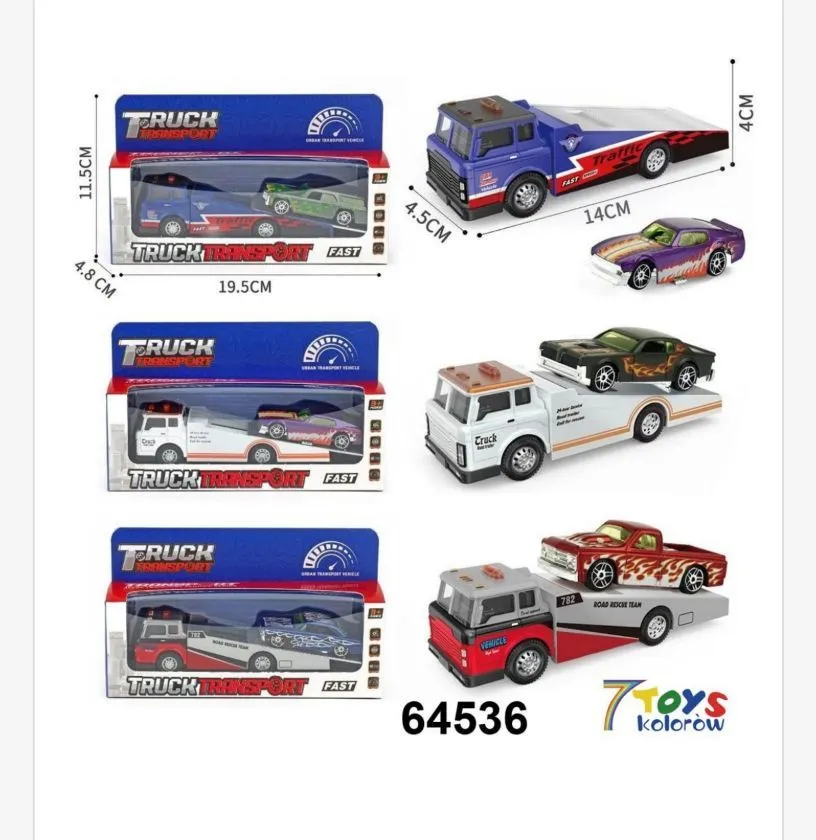 Zabawka Truck Transport Fast laweta z samochodem