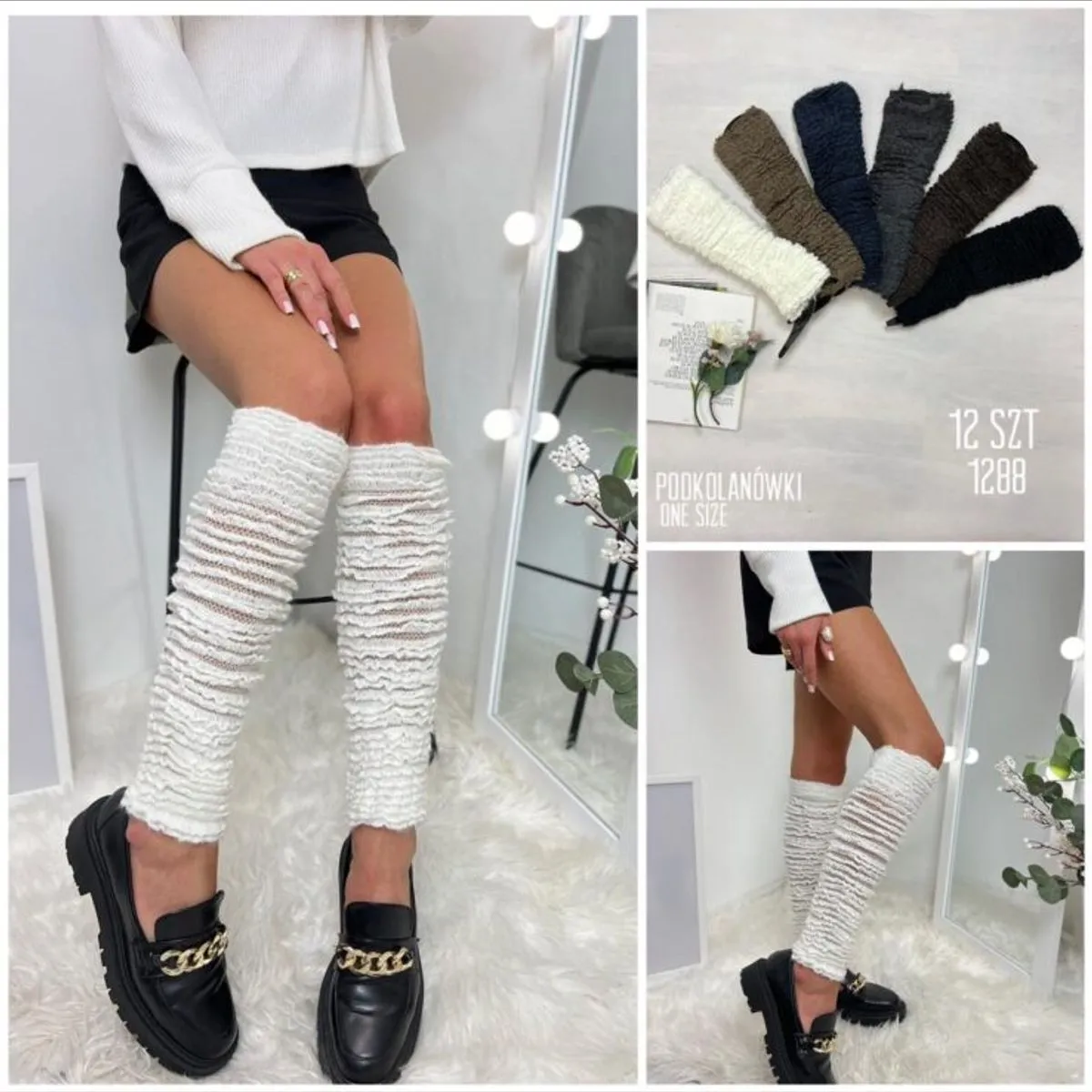 Skarpetki Damskie Leg Warmers 12 szt