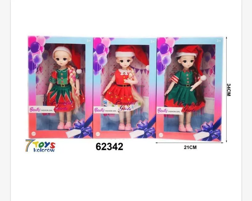 Lalka Merry Christmas 21 cm w 3 wariantach kolorystycznych