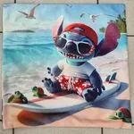 Poszewki 40x40 cm Stitch Lilo & Stitch na desce surfingowej