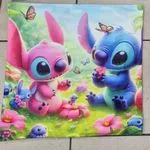 Poszewki 40x40 cm Lilo & Stitch różowo-niebieskie