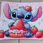 Poduszki 40x40 cm Lilo & Stitch z truskawkami