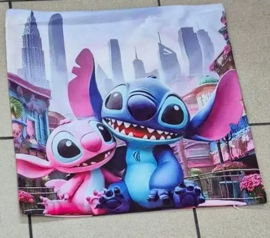 Poduszki 40x40 Lilo & Stitch niebiesko-różowe