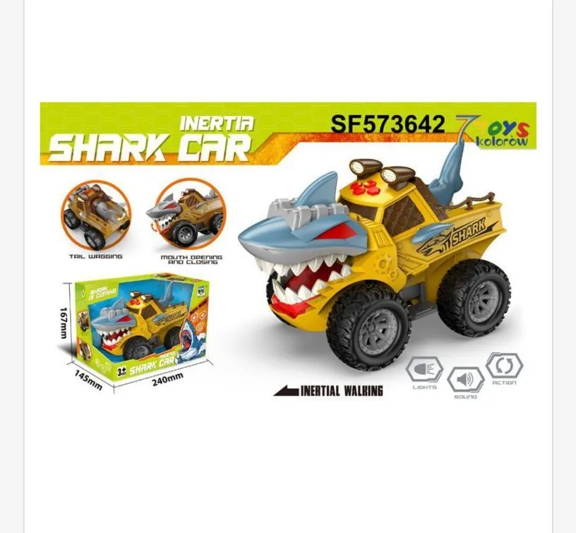 Samochód Zabawkowy Shark Car Inertialny Żółty SF573642