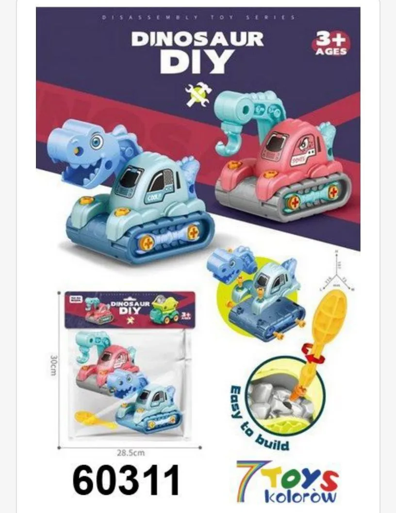 Zabawki do rozkręcania dinozaury DIY 3+ 28 cm
