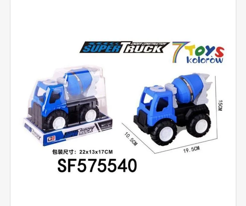 Zabawka Samochód Betoniarka Super Truck Niebieska 22x17cm