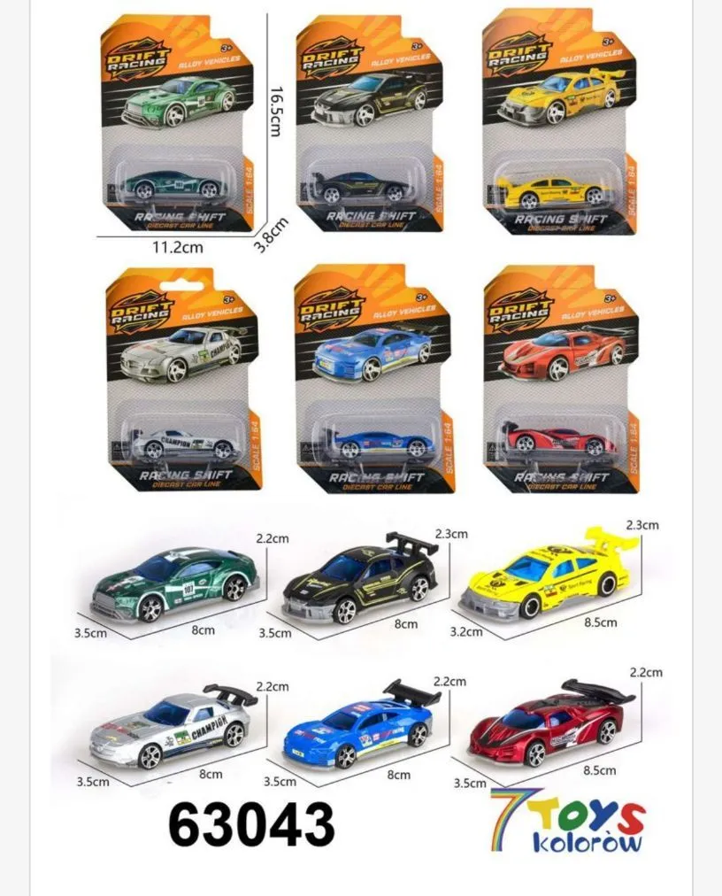 Zabawki Die Cast Model Car Wyścigowe 11-16 cm
