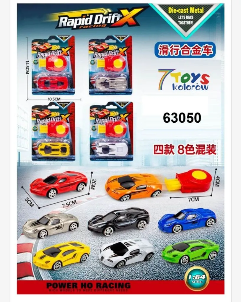 Zabawki Samochody Rapid Drift X Die Cast Metal 3-7 cm