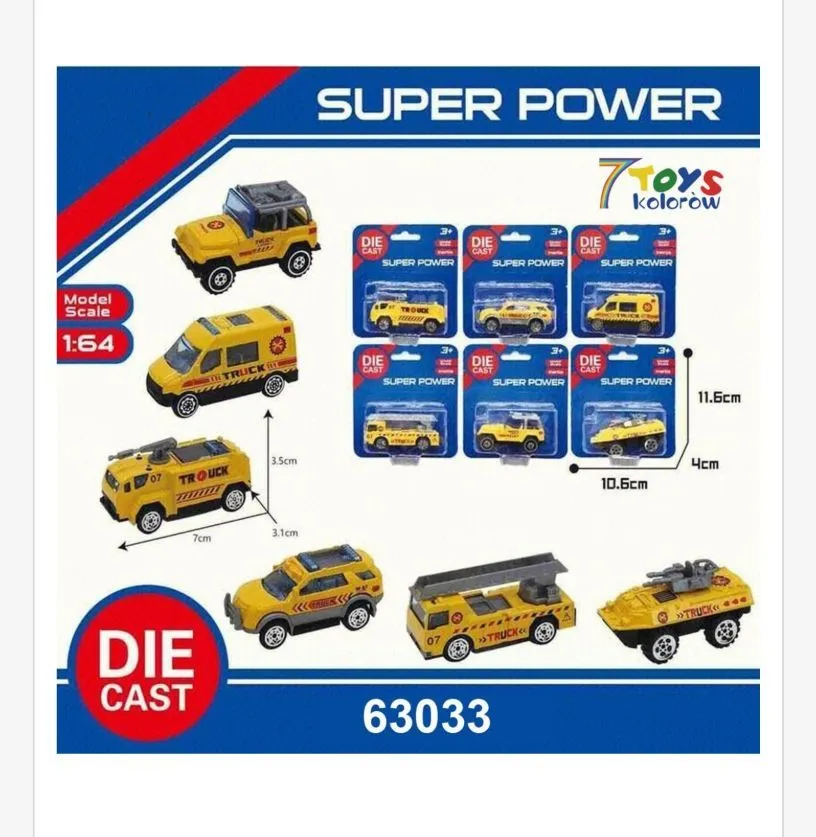 Zabawki Die Cast Super Power straż pożarna 63033