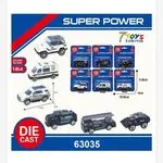 Zabawki Super Power Die Cast Policja 1:64 63035
