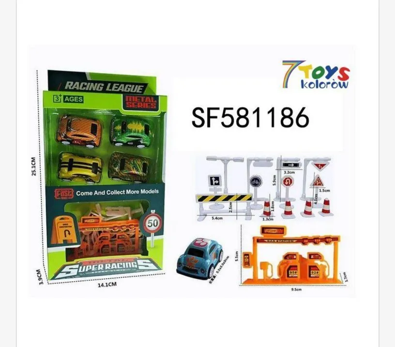 Zestaw zabawek Racing League 6 modeli SF581186