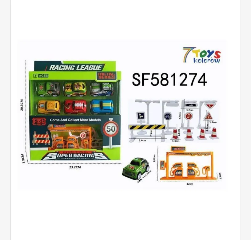 Zestaw zabawek Super Racing League samochody i tor SF581274