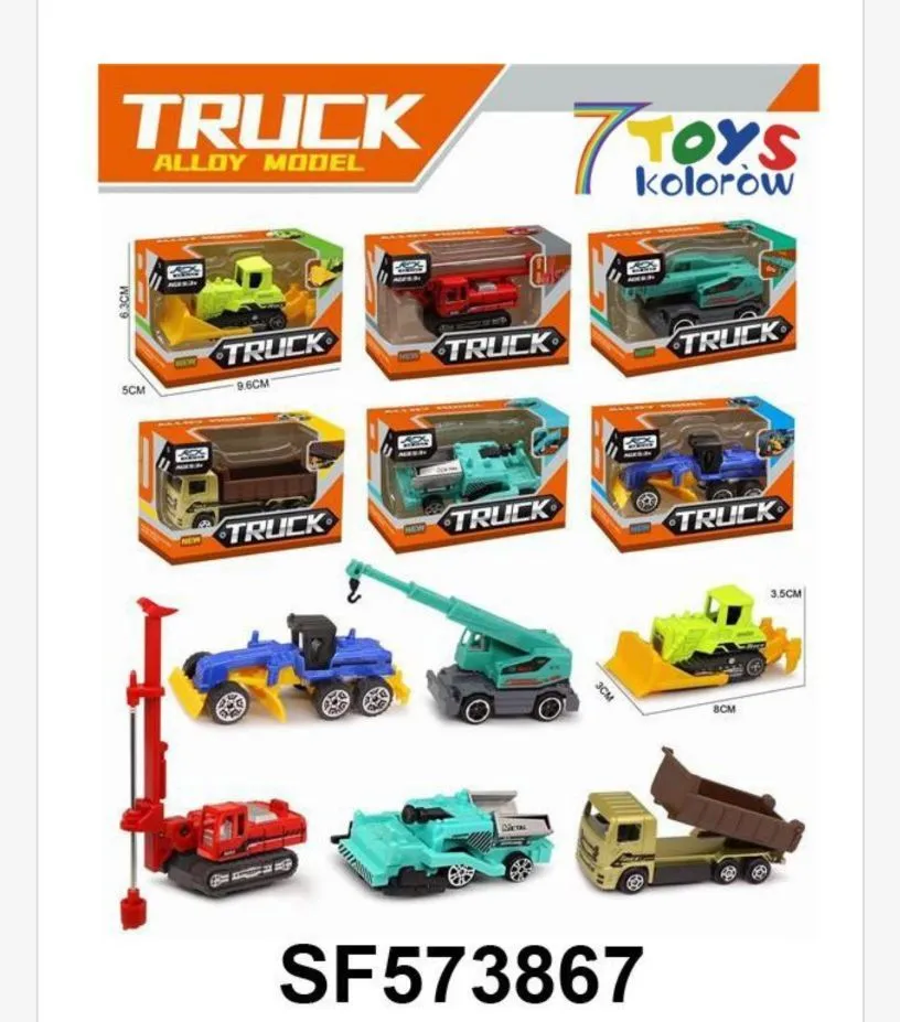 Model ciężarówki Alloy Truck 12 szt/opak.