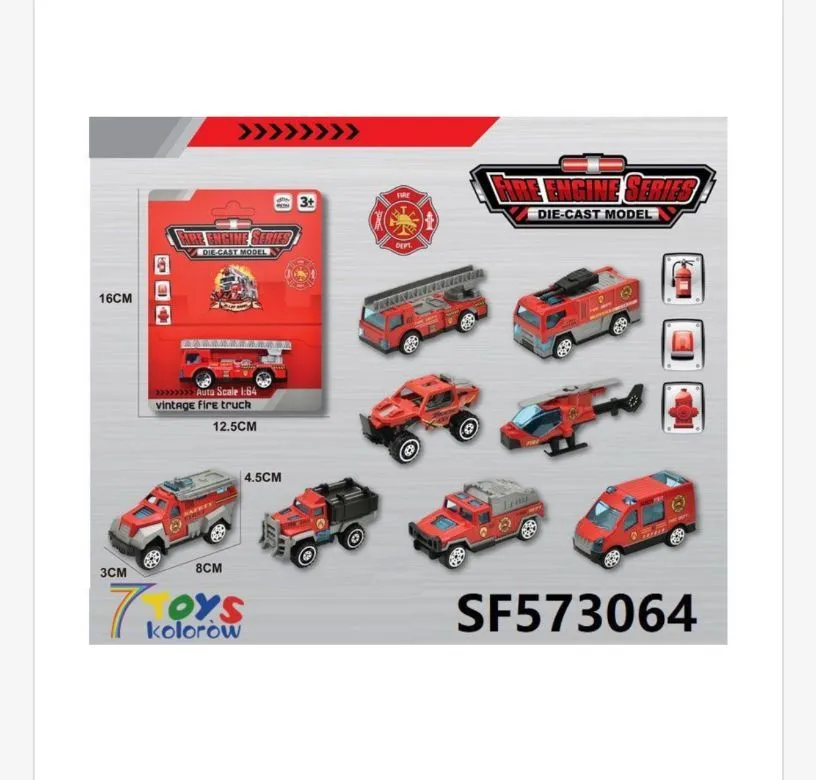 Zabawki Fire Engine Series Die Cast 16cm