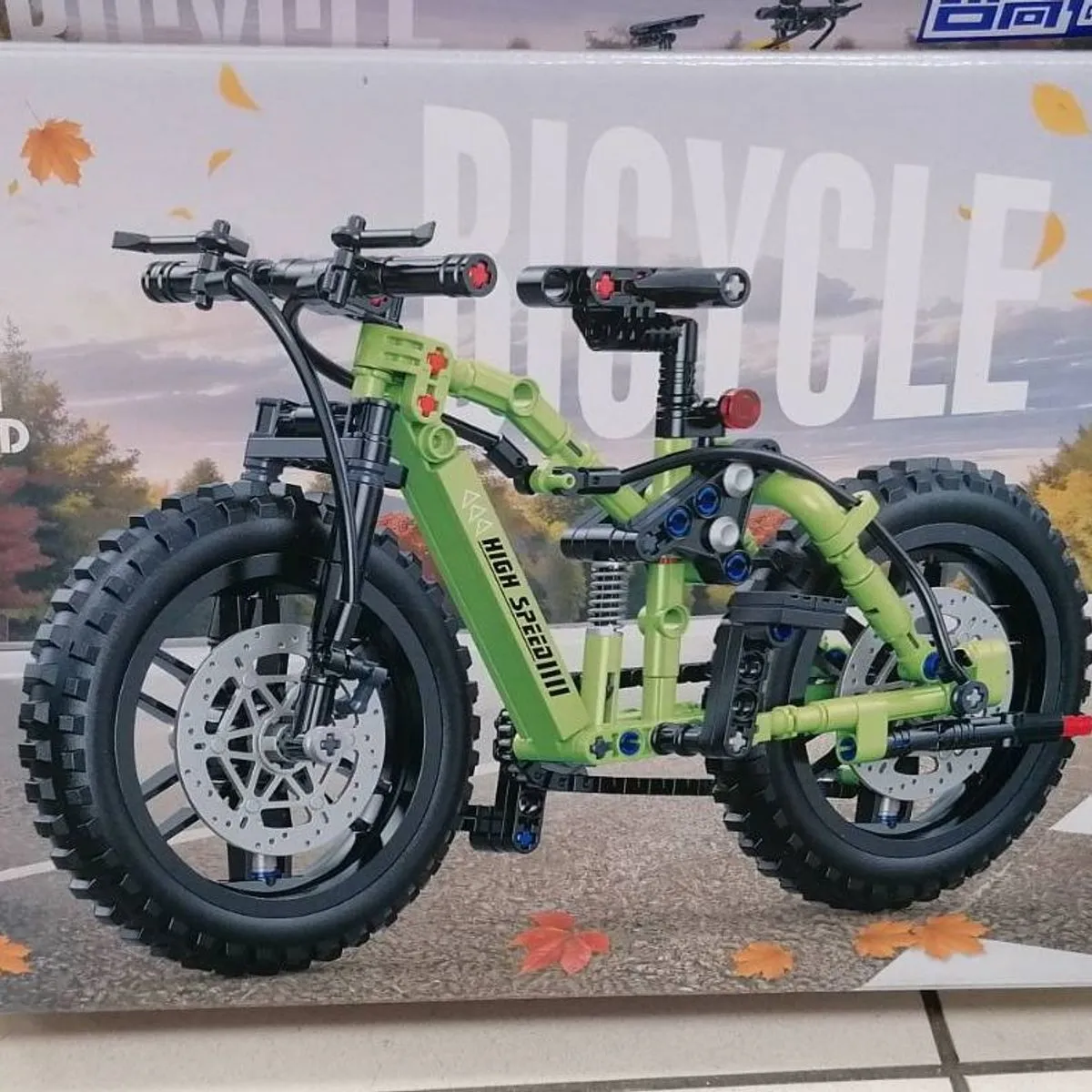 Klocki Bicycle 244PCS 13,50cm zielony rower High Speed