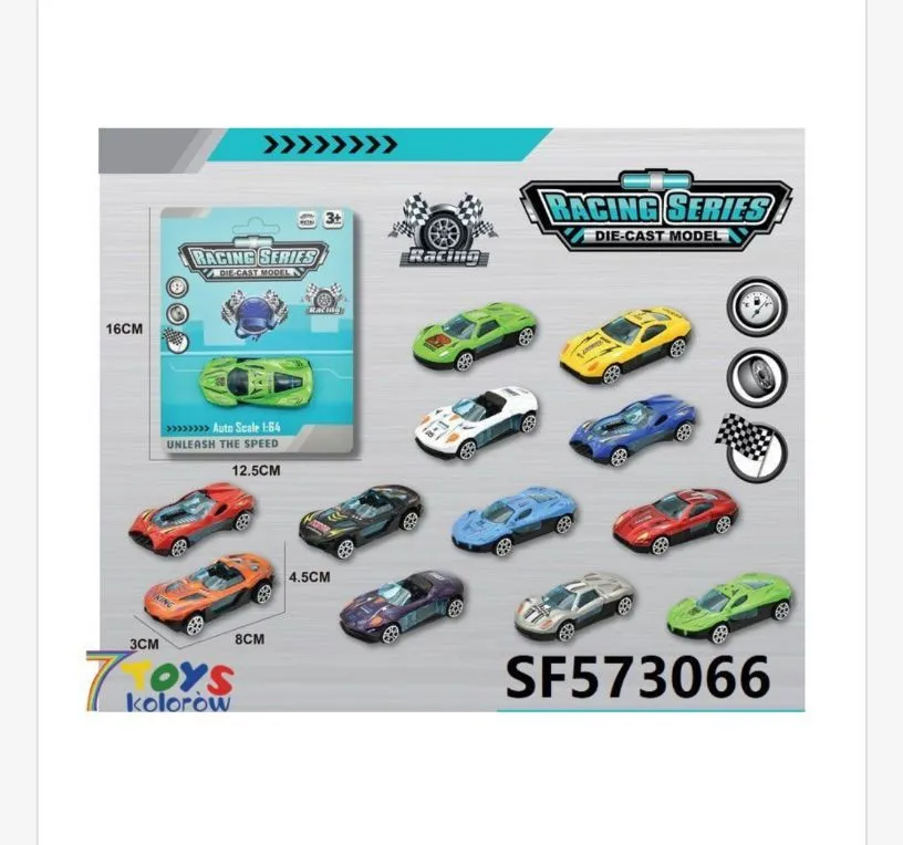 Zabawki Samochody Racing Series Die Cast 12szt