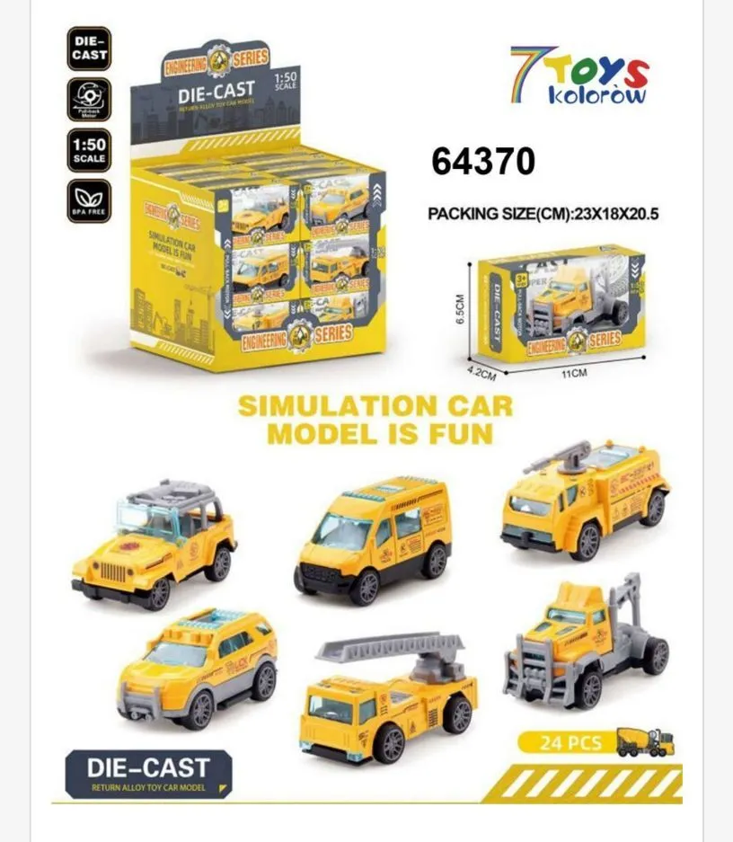 Zabawki Samochody Engineering Series Die Cast 1:50