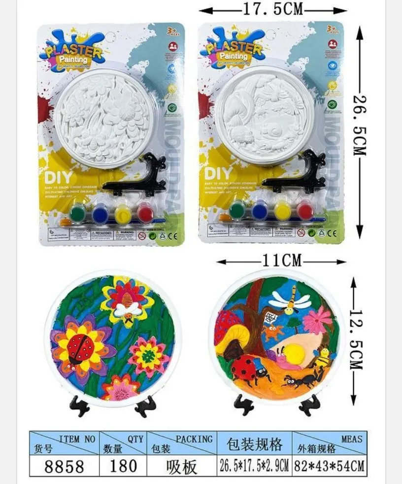 Zestaw Plaster Painting DIY malowanie na gipsie 26,5x17,5cm