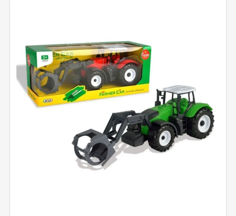 Zabawka traktor Farmer Car zielony z łyżką
