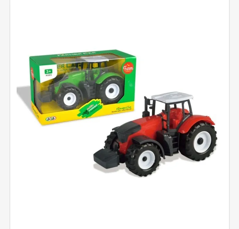 Zabawka traktor Farmer Car czerwony i zielony